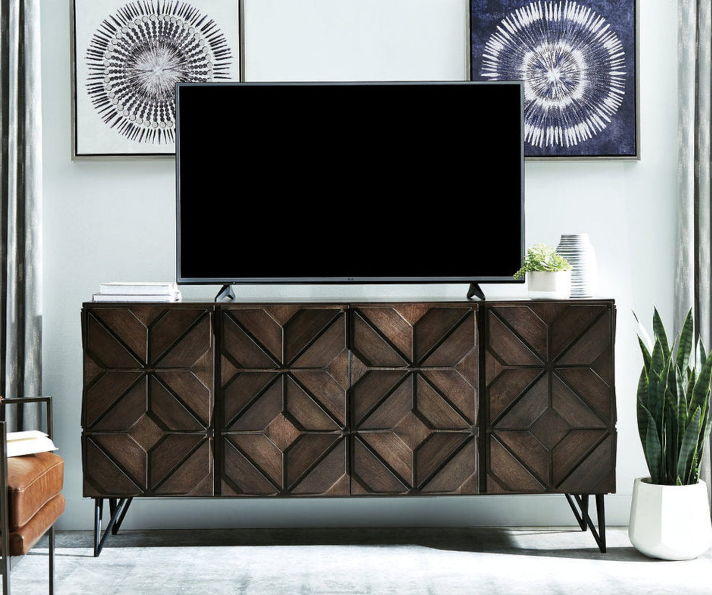 Chasinfield Dark Brown 72" TV Stand