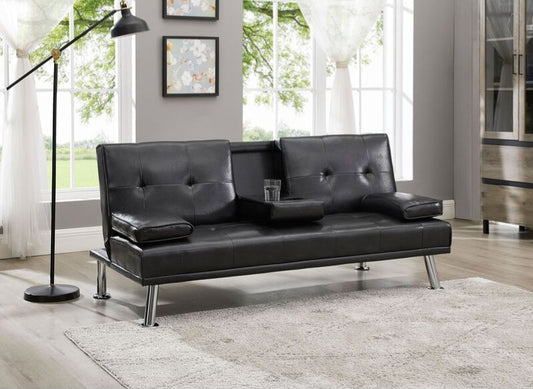 Chelsea Black PU Futon