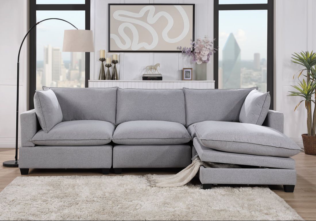 Cloud2 121" Gray Modular Sectional