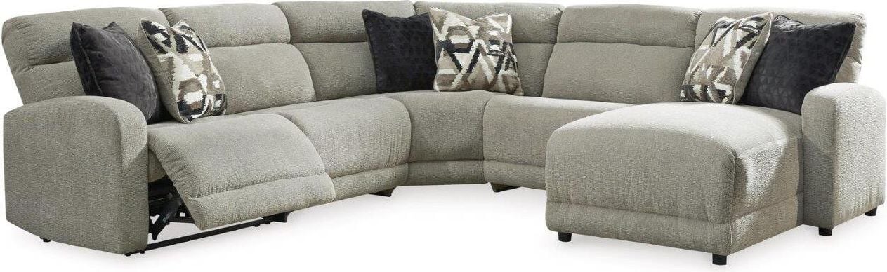 Colleyville 5pc RAF POWER Reclining Sectional with Chaise In Stone 54405