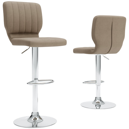 Pollzen Beige Barstool Set (Set of 2 )D121-130