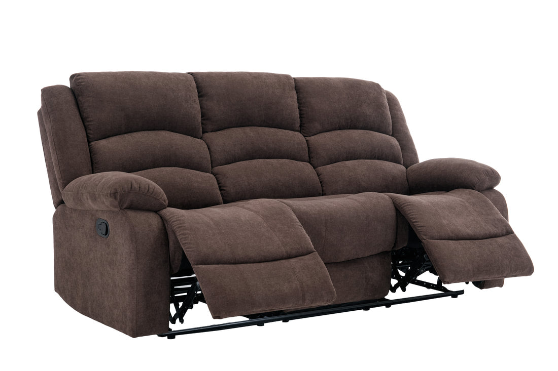 Dynamo Chocolate Fabric 3pc Reclining Set