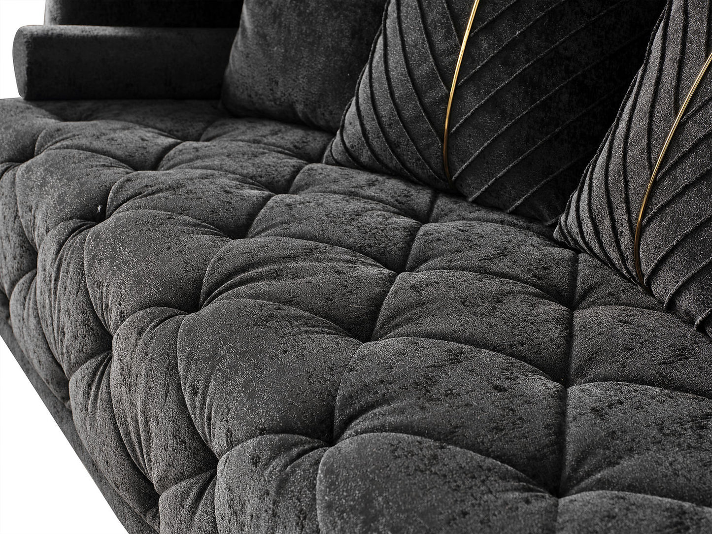 Elit Charcoal Sofa and Loveseat