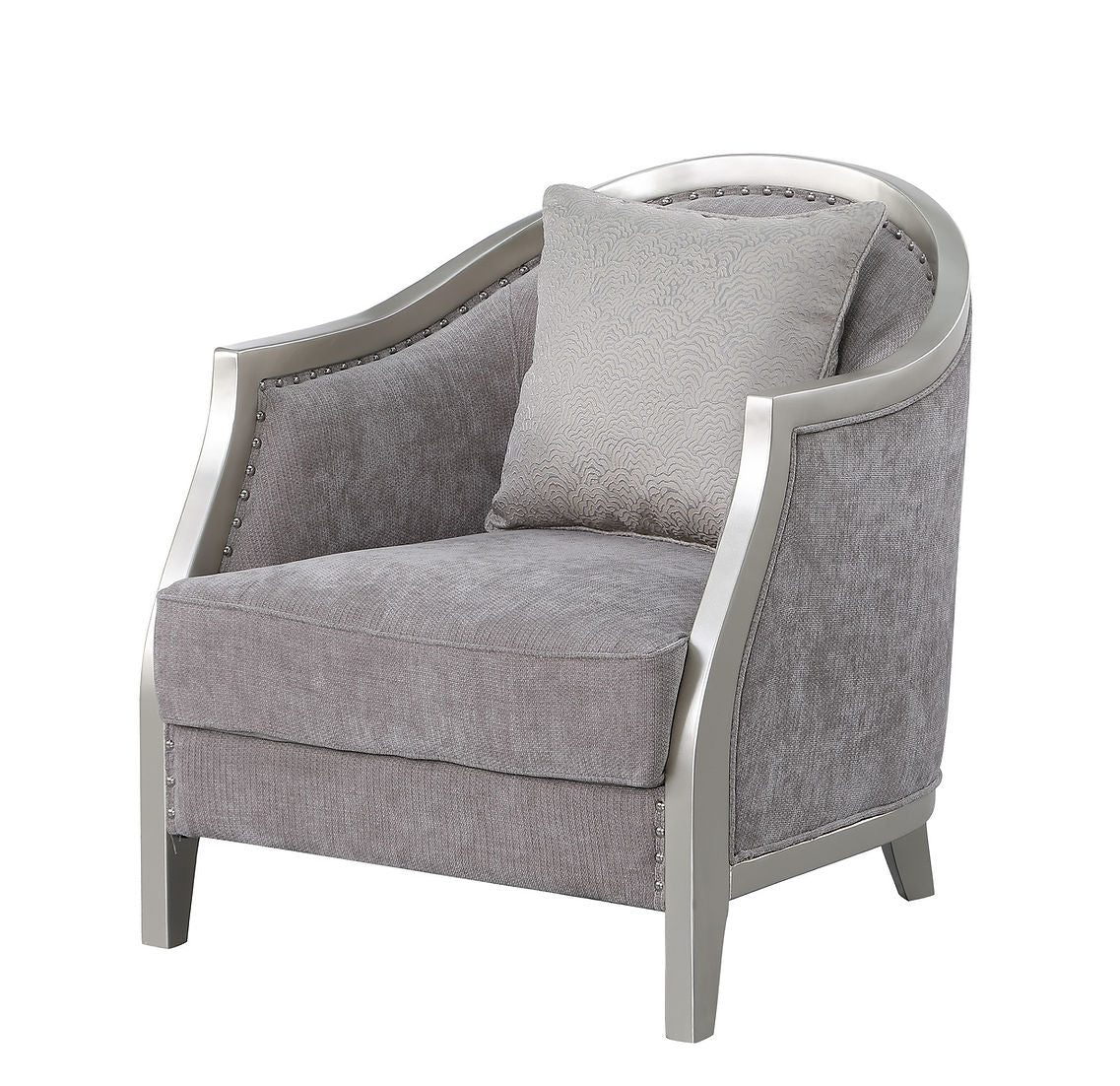 Bellisimo Grey Velvet Sofa, Loveseat and Chair S6226