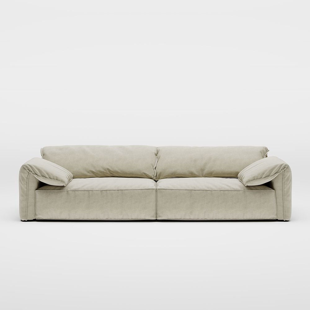 Jovi 110" Beige Fabric Sofa