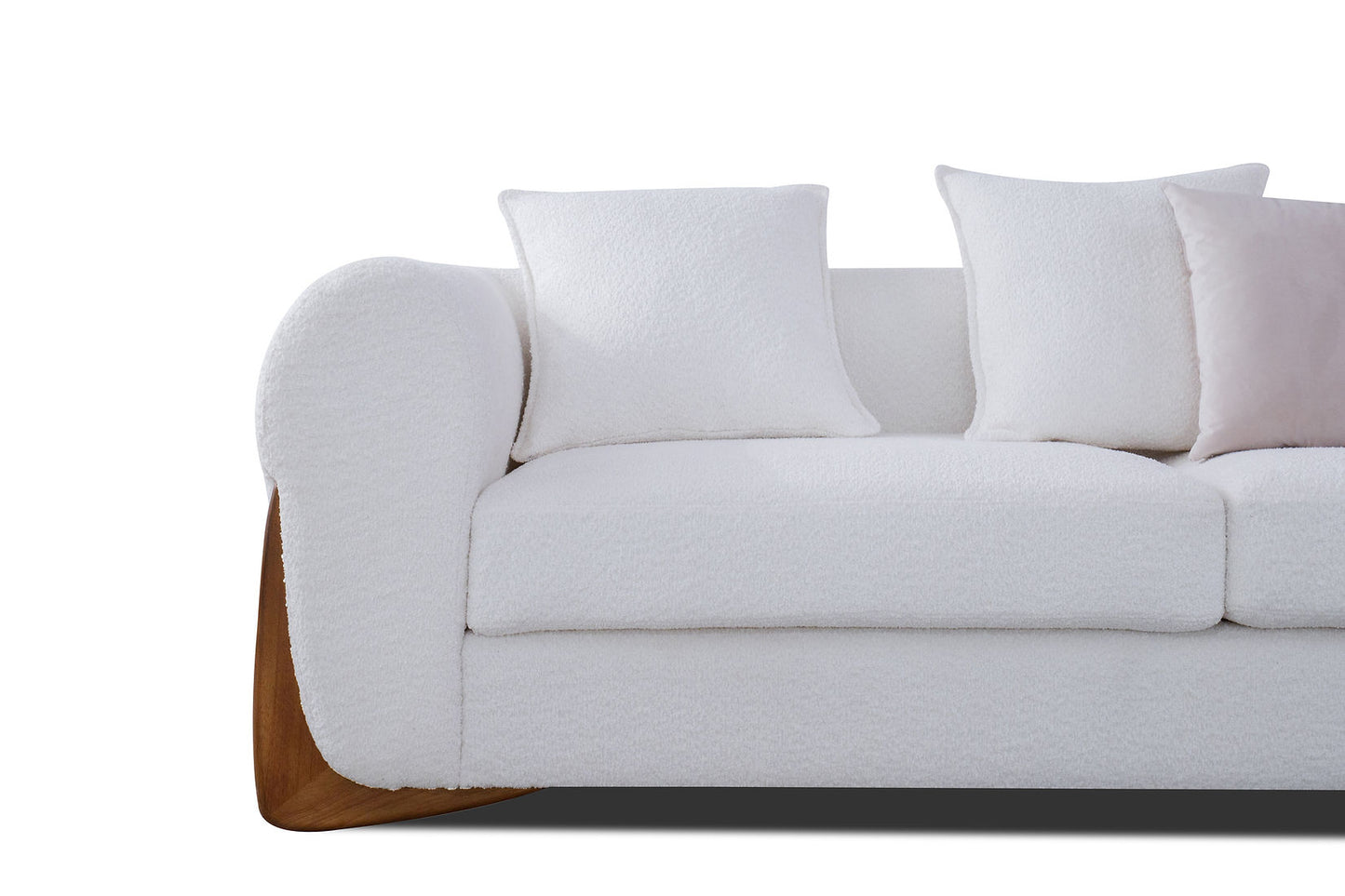 Stylus Ivory Fabric Sofa and Loveseat S4045