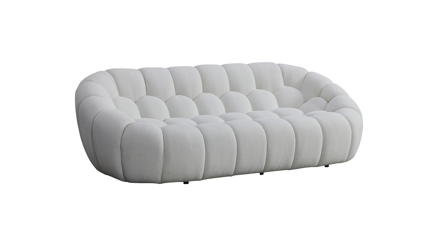 Bubbles White Teddy Sofa and Loveseat MI-2126