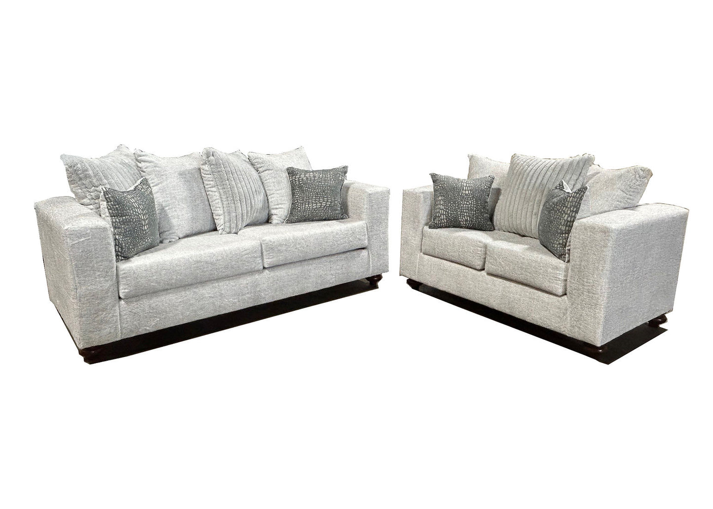 Rivera Oyster Fabric Sofa and Loveseat S310