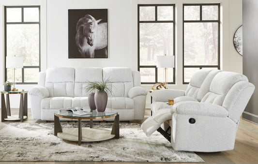 Frohn Snow Reclining Sofa and Loveseat 37405