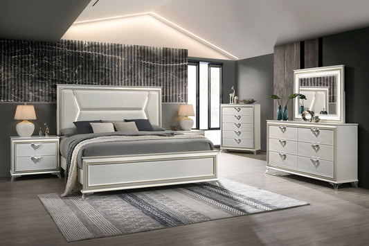 Chiara Majestic Gold Panel Bedroom Set B6500