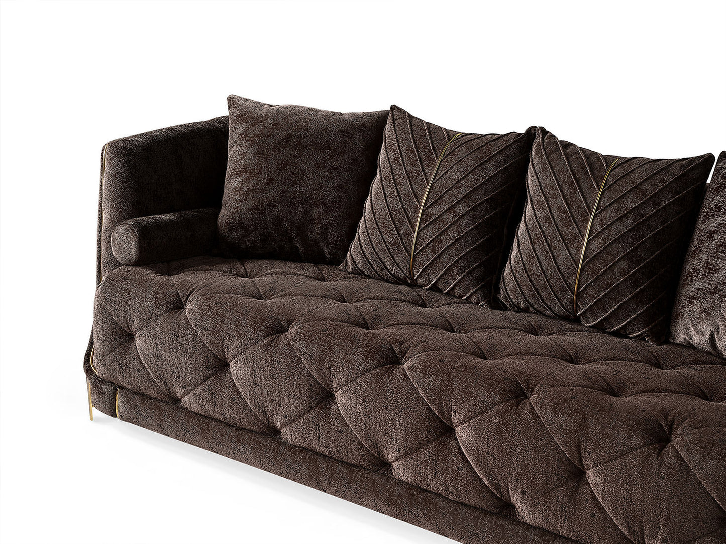 Elit Brown Sofa and Loveseat