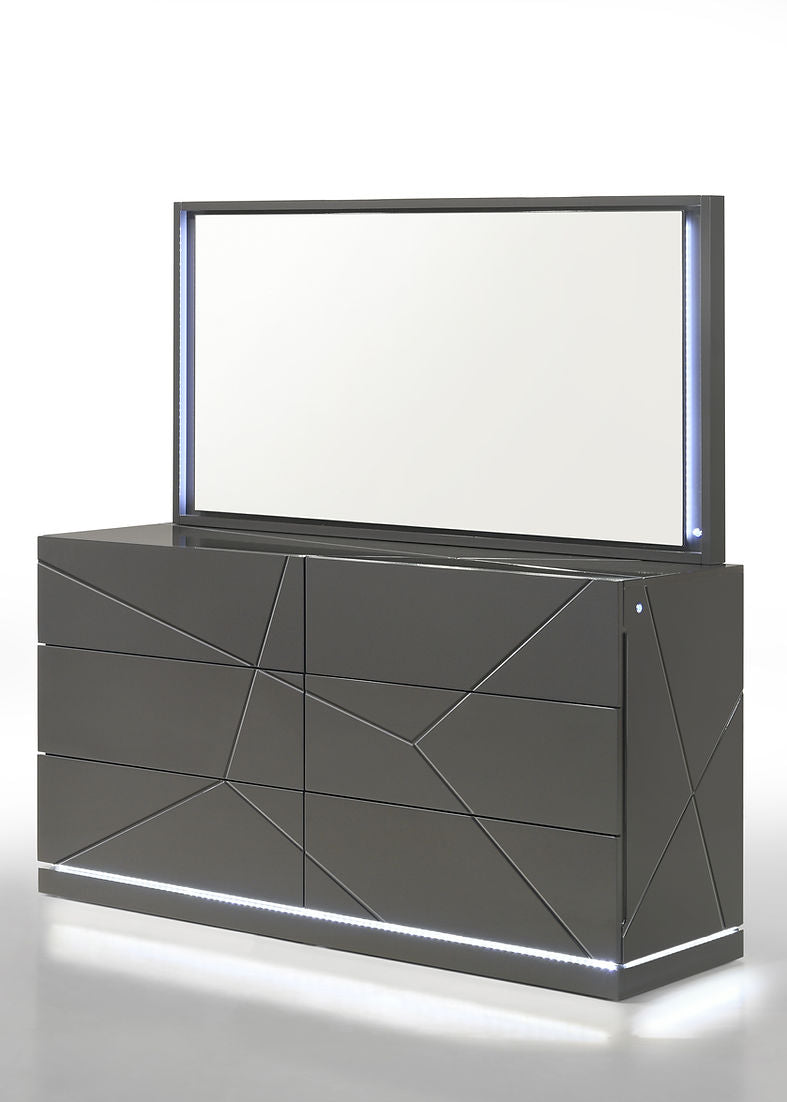 Lily Grey LED Bedroom Set B86