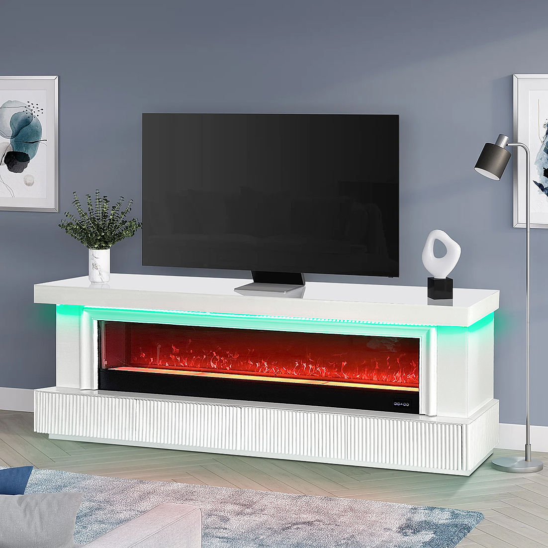 A-F03 Pebble LED/BLUETOOTH Fireplace