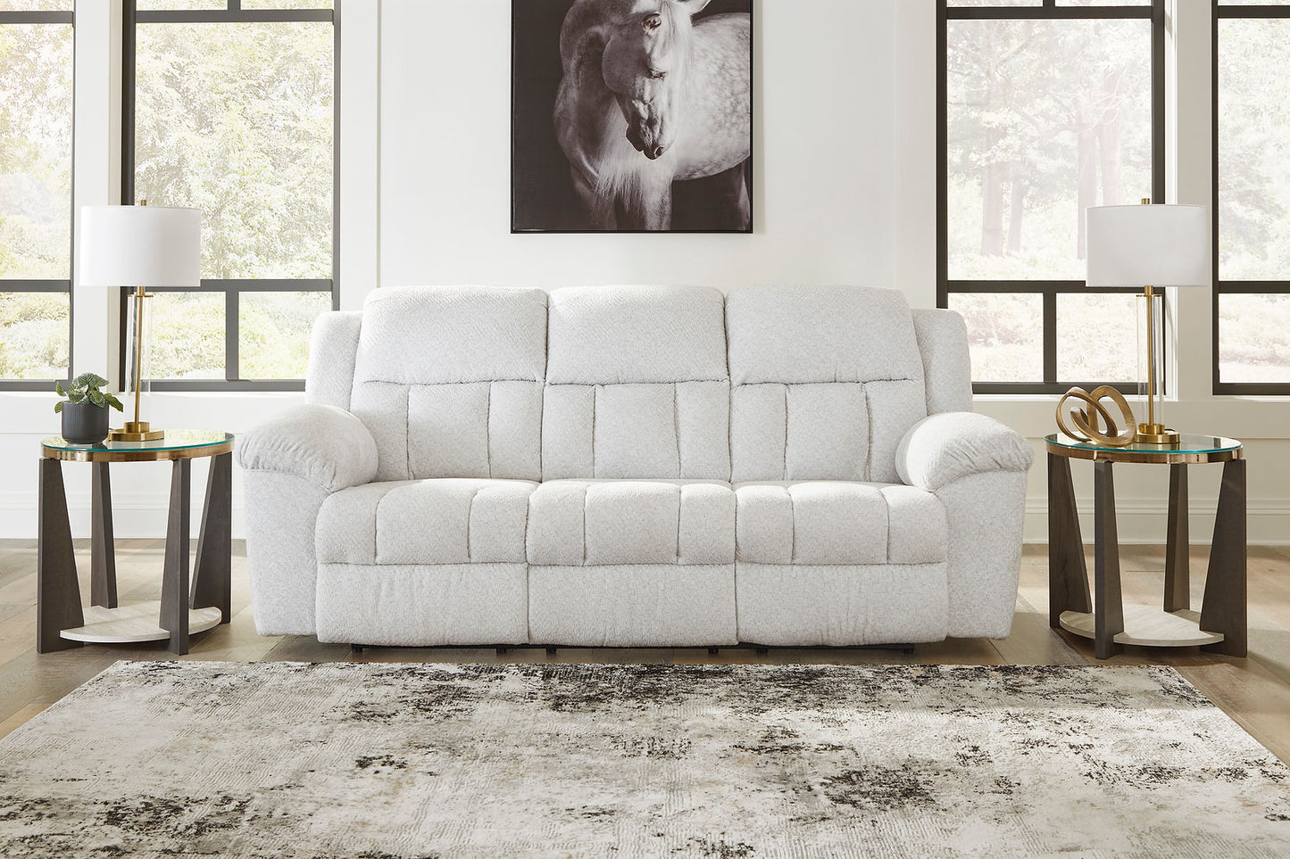 Frohn Snow Reclining Sofa and Loveseat 37405