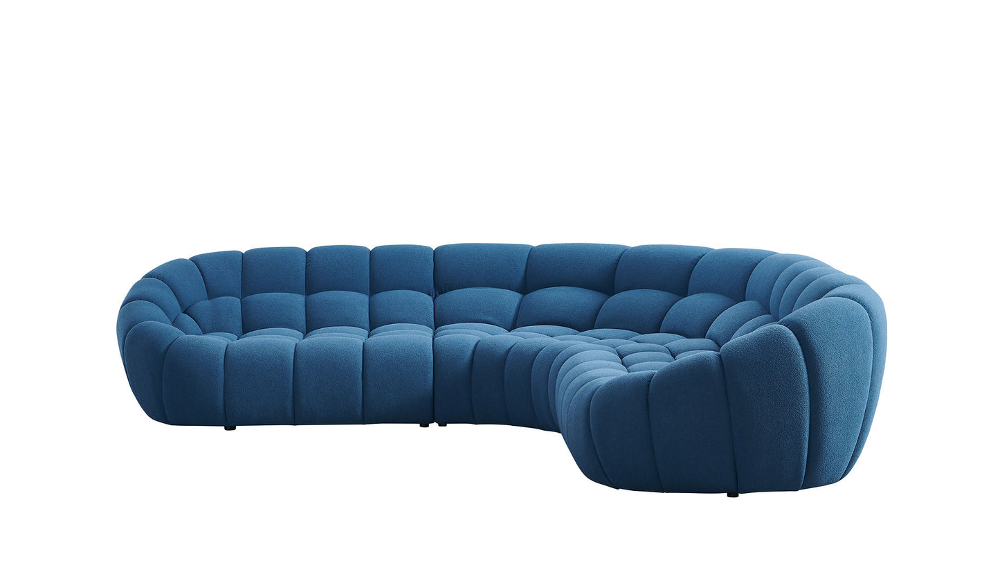 Bubbles Blue Teddy 124" OVERSIZE Sectional MI-2126