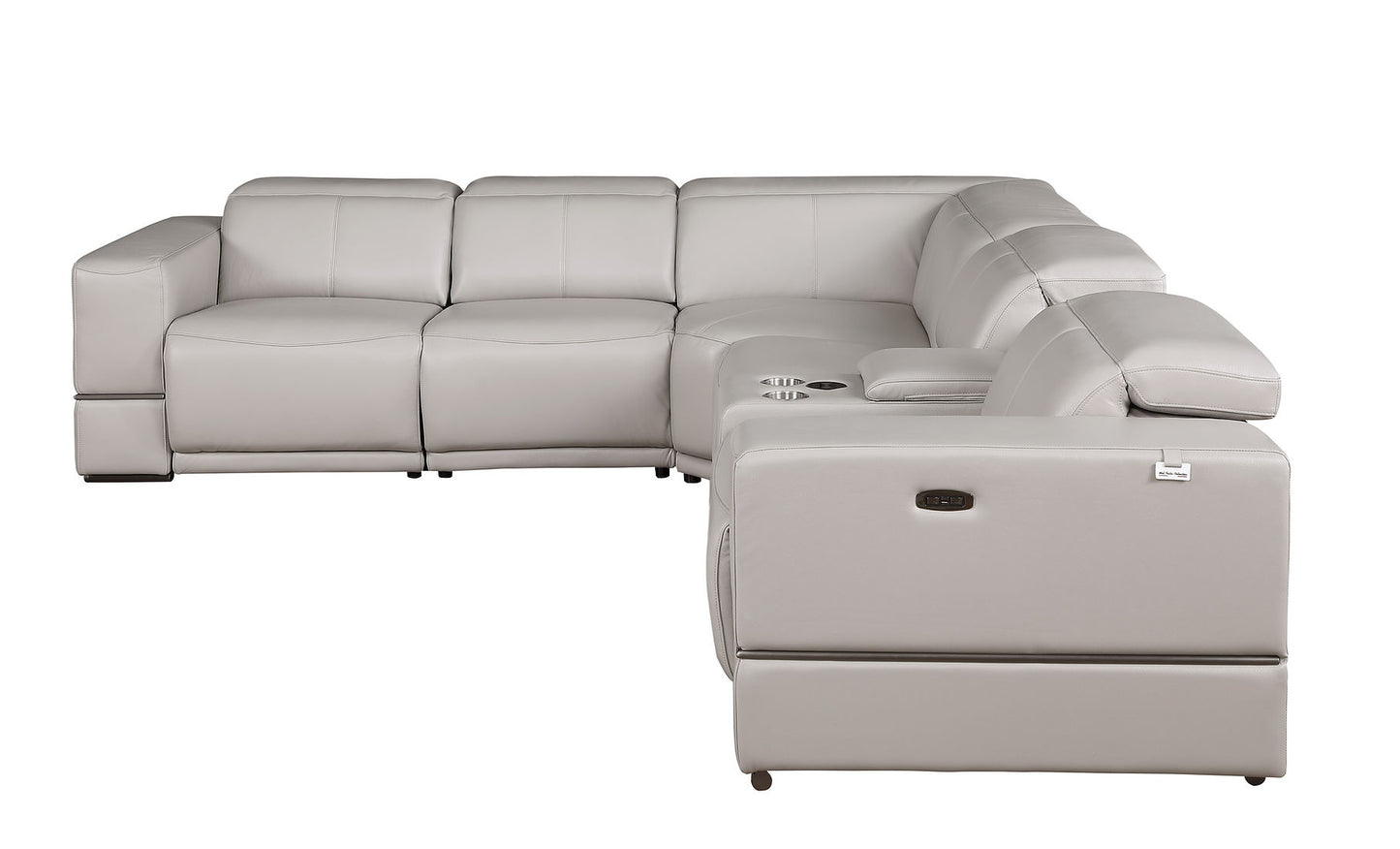 Franco Grey 6pc 2-POWER Reclining Sectional MI-1122