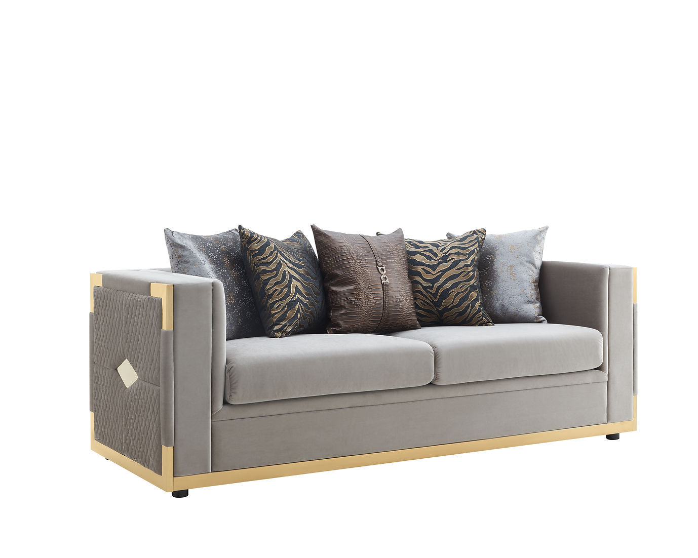 Juliet Taupe Sofa and Loveseat S3040