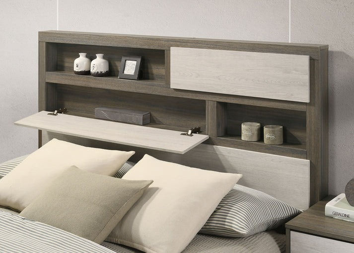 River Light Grey Platform Bedroom Set B1560