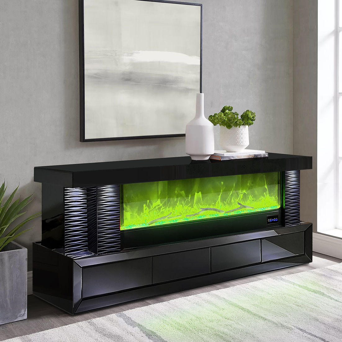 A-TV2 Havana LED/BLUETOOTH FIREPLACE TV STAND