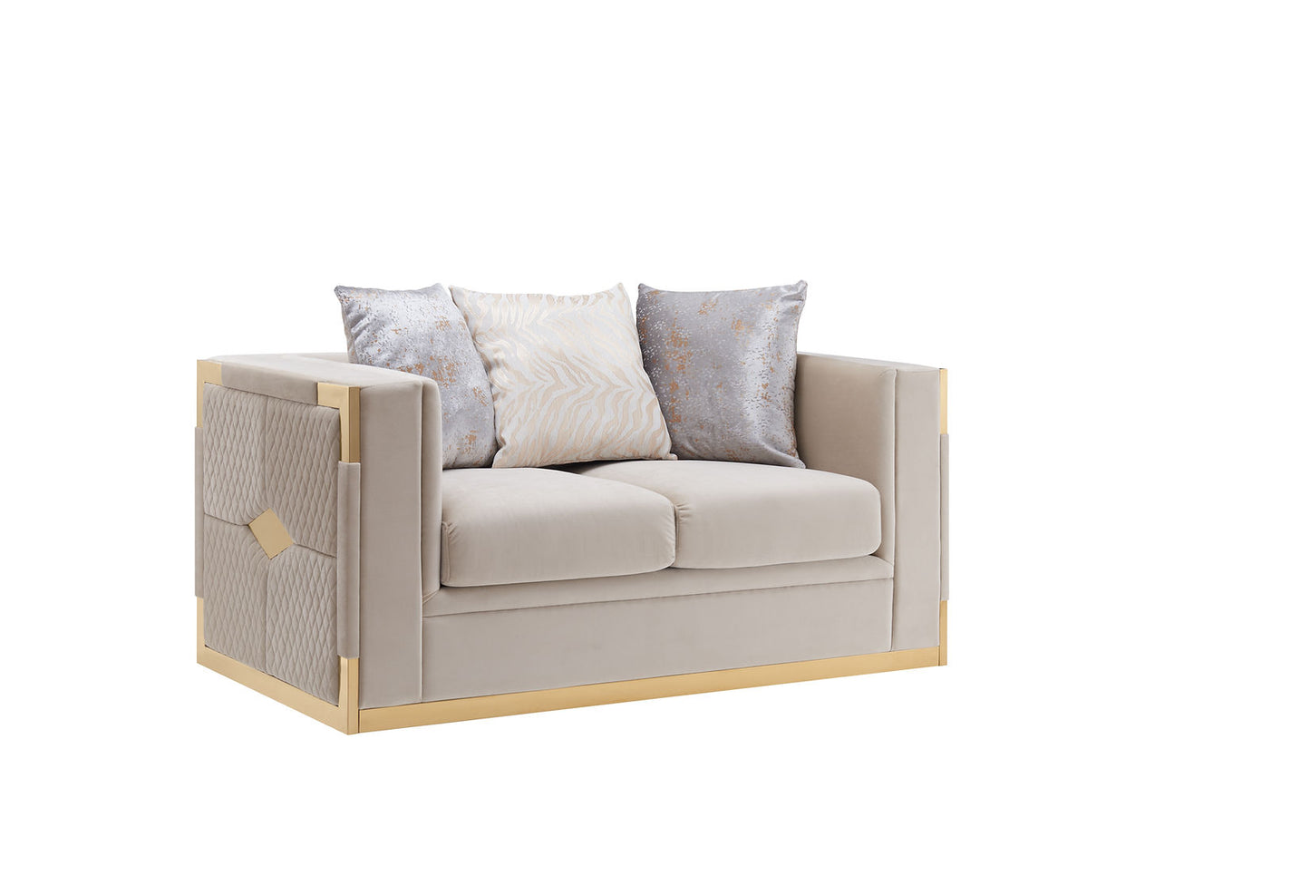 Juliet Cream Sofa and Loveseat S3040