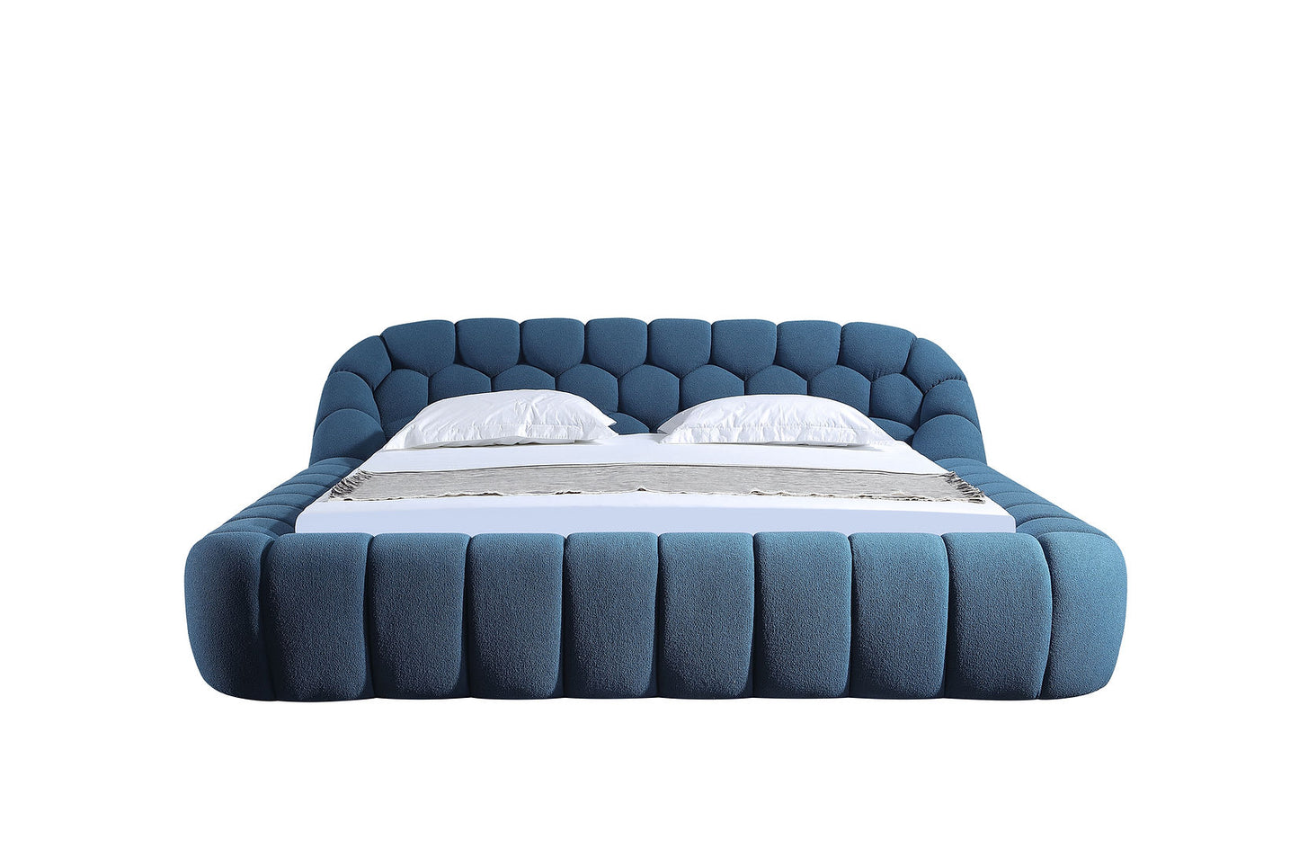 Bubbles Blue Teddy Queen Platform Bed B127