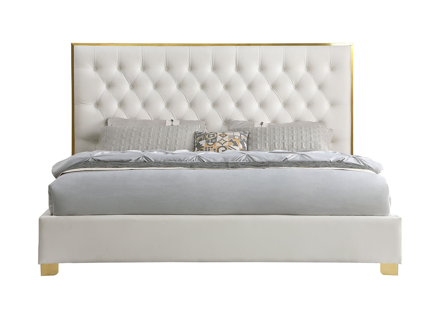 Rose Cream Platform Bed King B600