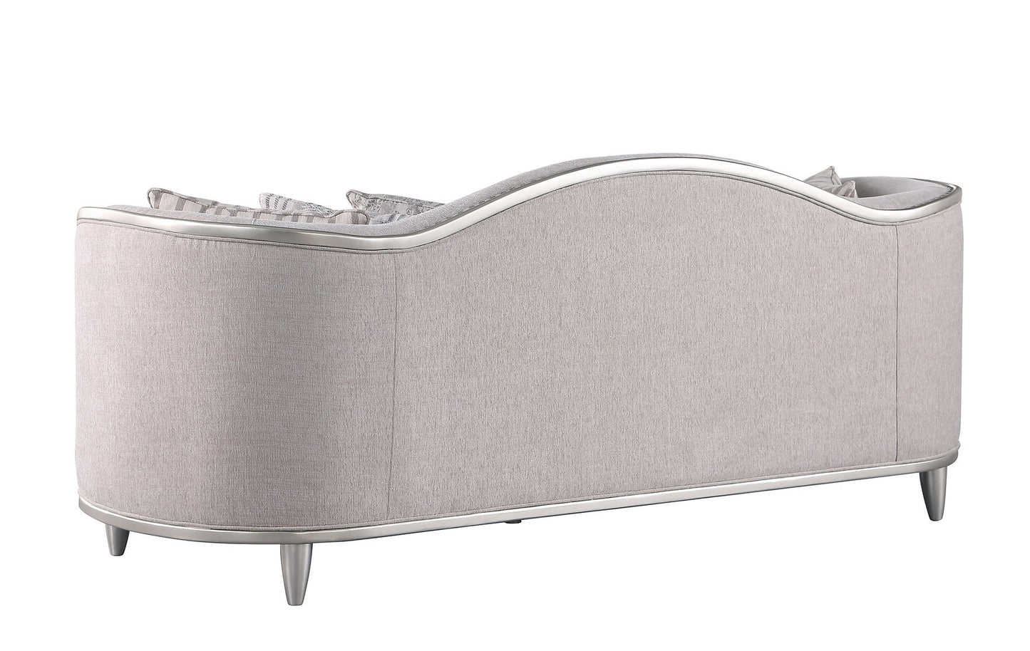 Bellisimo Light Grey Velvet Sofa, Loveseat and Chair S6226