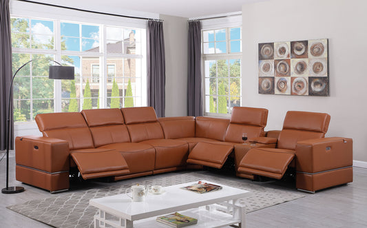 Franco Carmel  7pc 3-POWER Reclining Sectional MI-1122