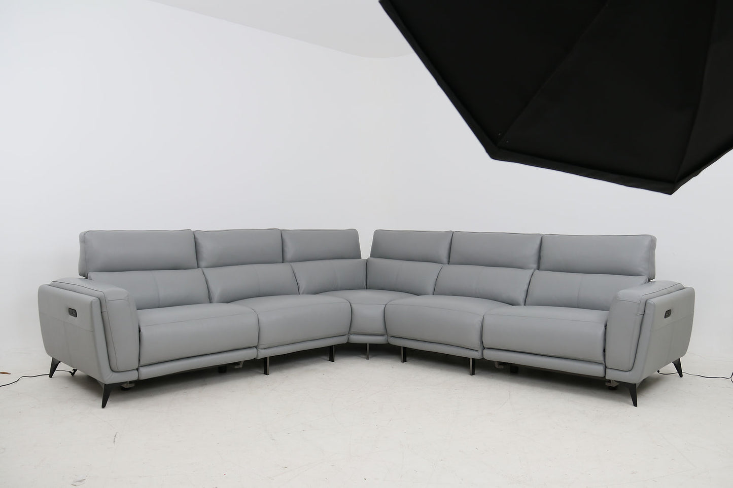 Lorenzo Grey 2-POWER Reclining Sectional MI-2311