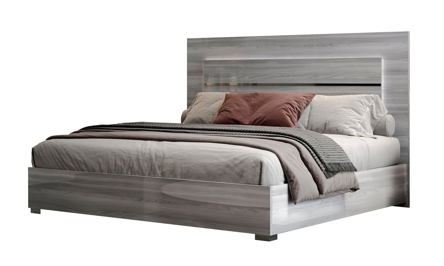 Premium Collection Grey LED Italian Bedroom Set