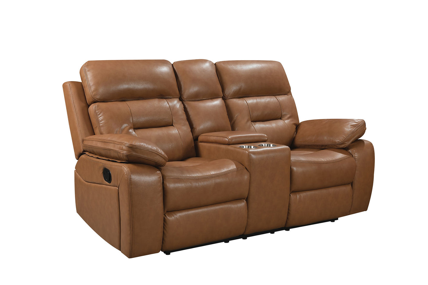 Dallas  Camel LEATHER 3pc Reclining Set S8232