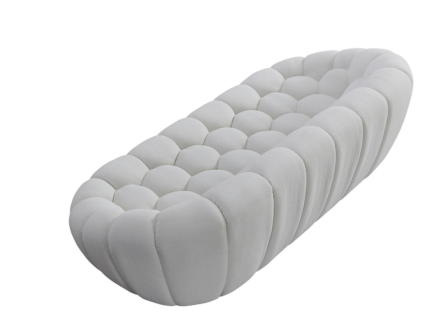 Bubbles White Teddy Sofa and Loveseat MI-2126