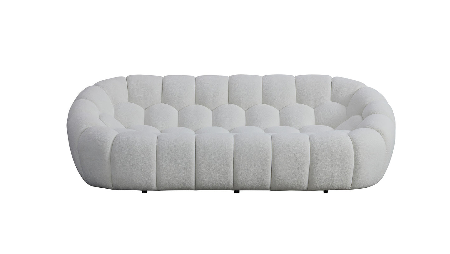 Bubbles White Teddy Sofa and Loveseat MI-2126