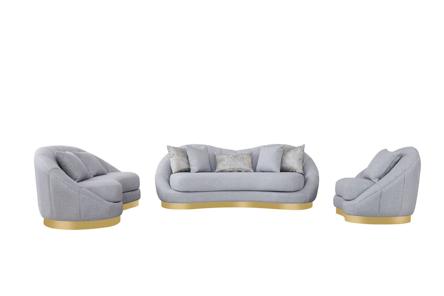 Olena Dove Grey Sofa and Loveseat  S4046