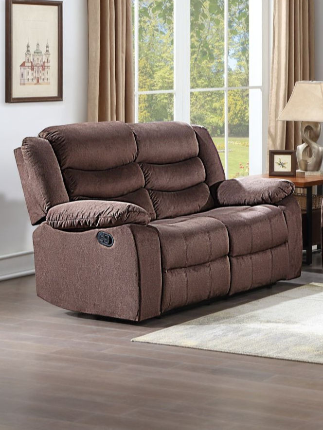 Miami Chocolate Microfiber 3pc Reclining Living Room Set S8383