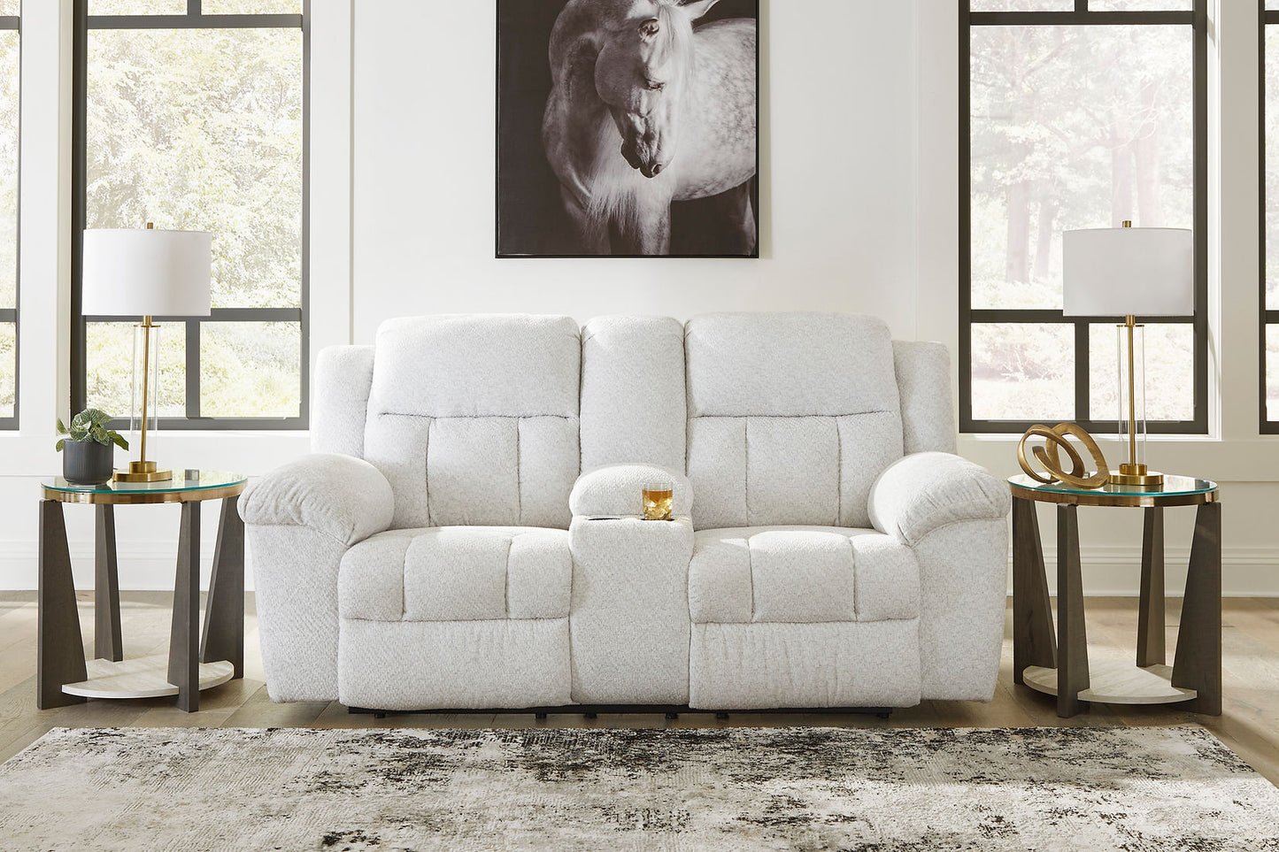 Frohn Snow Reclining Sofa and Loveseat 37405