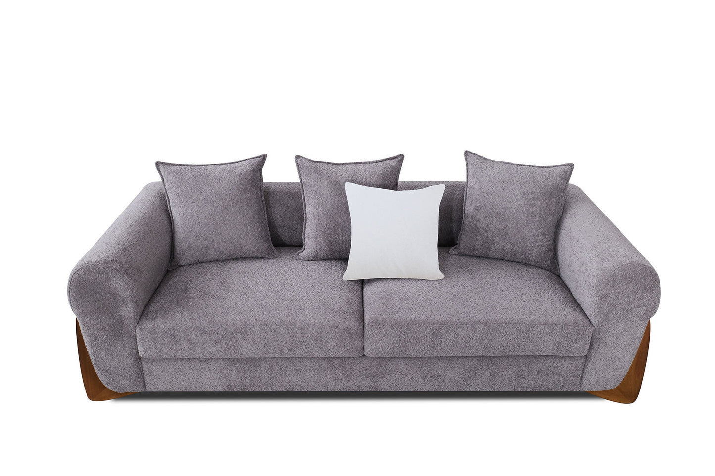 Stylus Pewter Fabric Sofa and Loveseat S4045