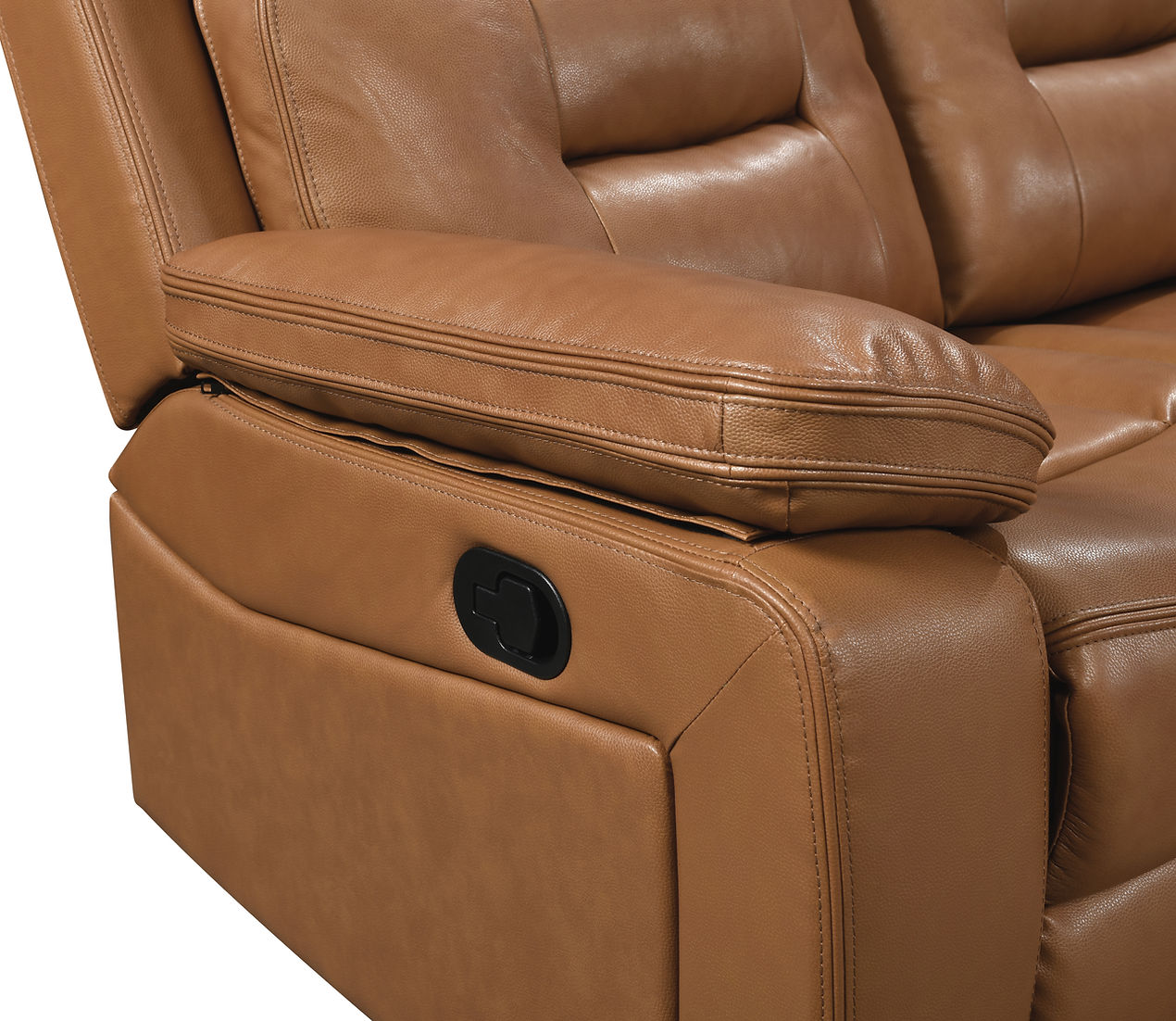 Dallas  Camel LEATHER 3pc Reclining Set S8232