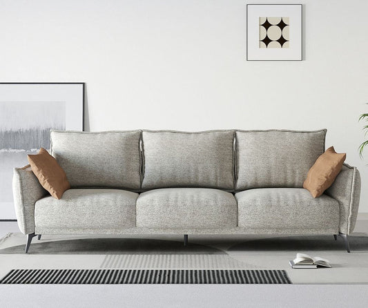 Bona Grey Linen 90" Sofa