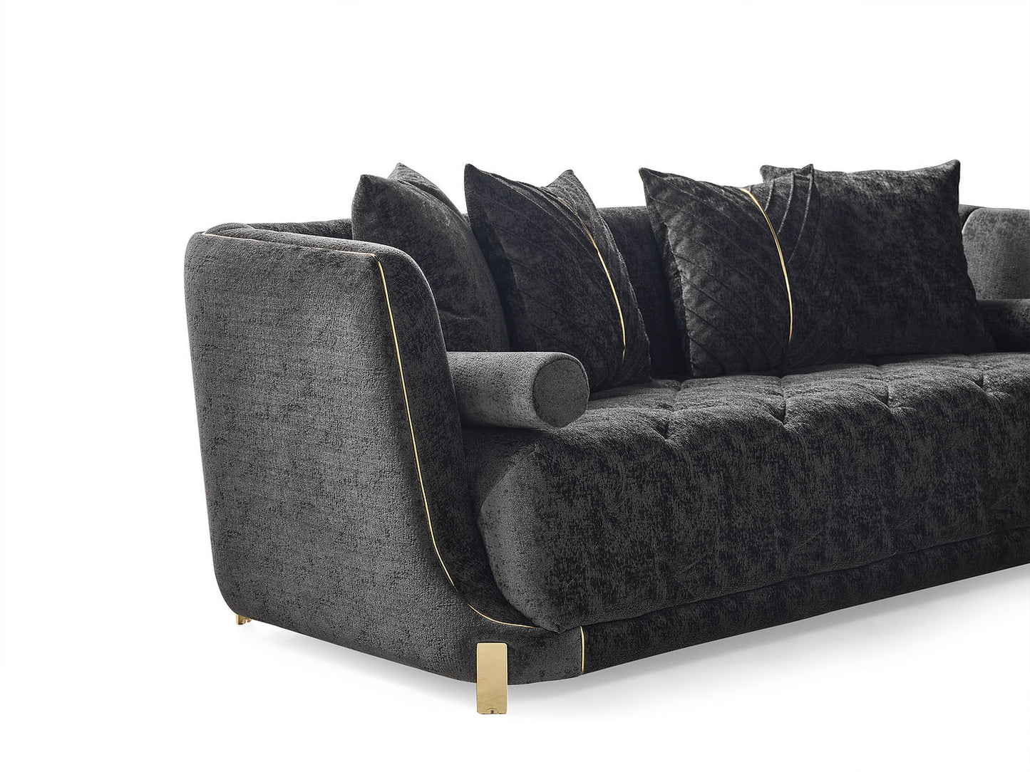 Elit Charcoal Sofa and Loveseat