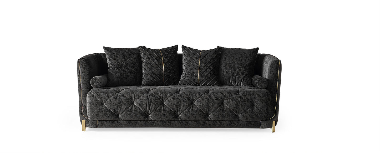 Elit Charcoal Sofa and Loveseat