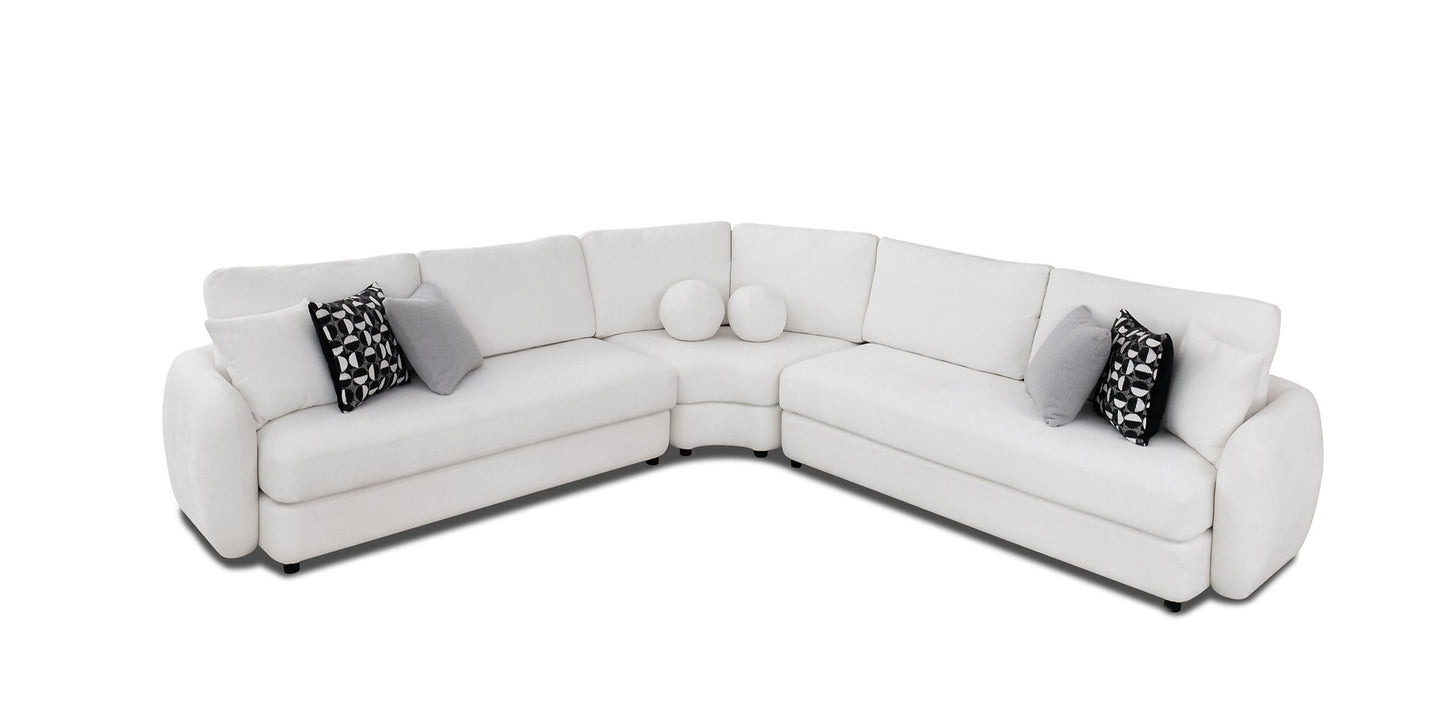 Cielo Beige Fabric Sectional S2040