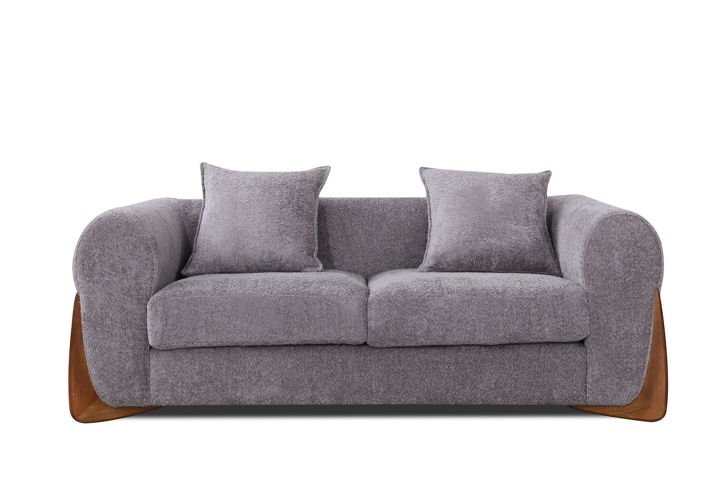 Stylus Pewter Fabric Sofa and Loveseat S4045