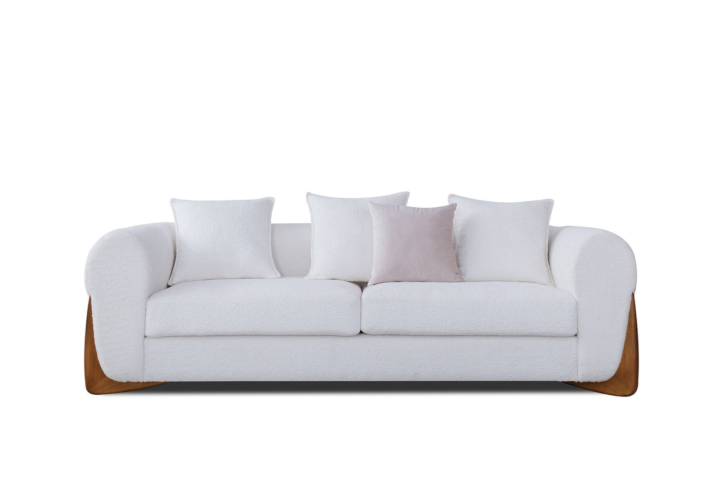 Stylus Ivory Fabric Sofa and Loveseat S4045