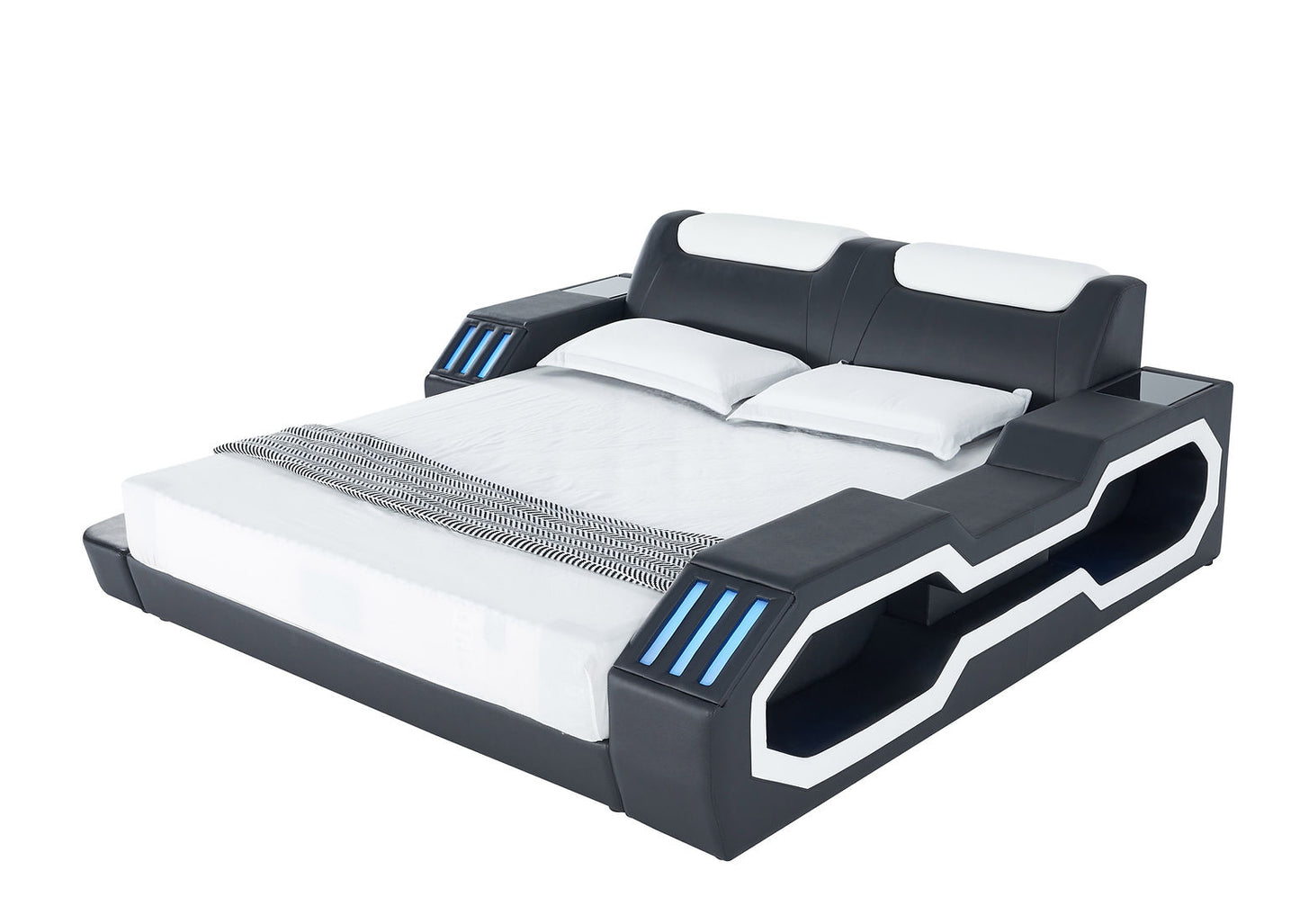 Matrix Black/White King  Bed B126