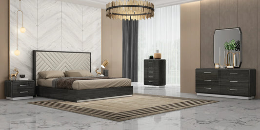 Dion Collection Grey Platform Italian Bedroom Set B90