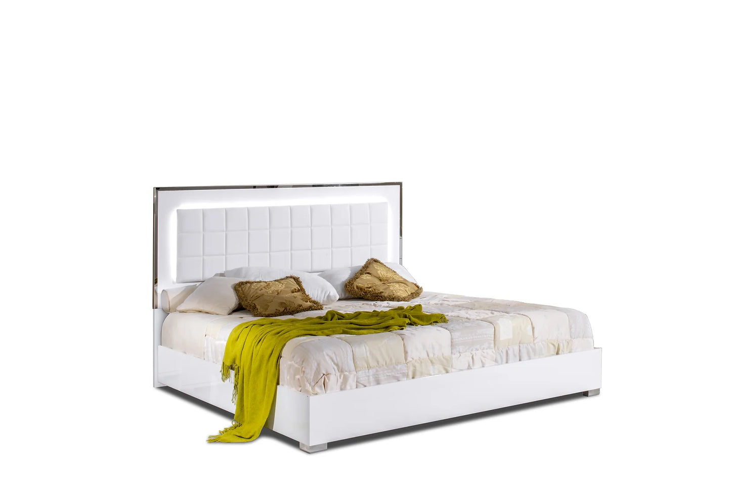 Alice Collection White LED Italian Bedroom Set