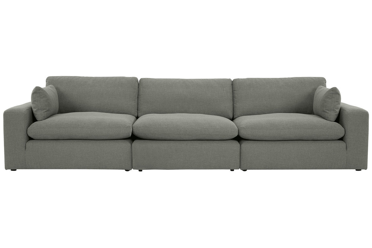 Elyza Smoke 3-Piece Sectional 10007