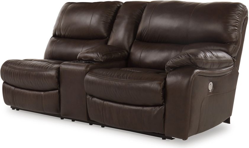 Family Circle Dark Brown 4pc RAF POWER Reclining Sectional