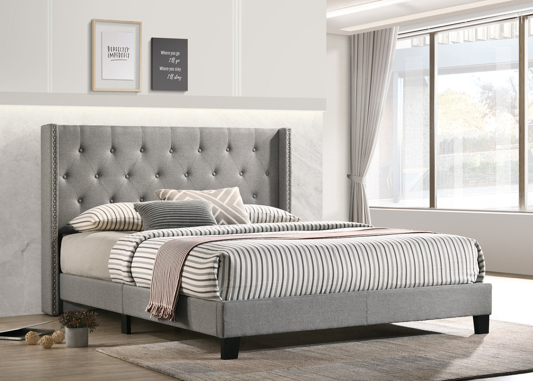 Katy Queen Platform Bed Gray HH750